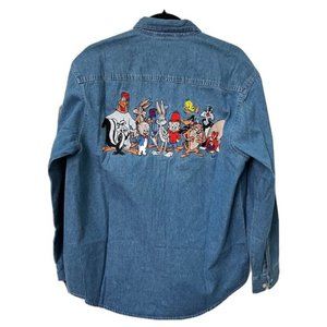 Novel Teez Looney Tunes Embroidered Denim Shirt